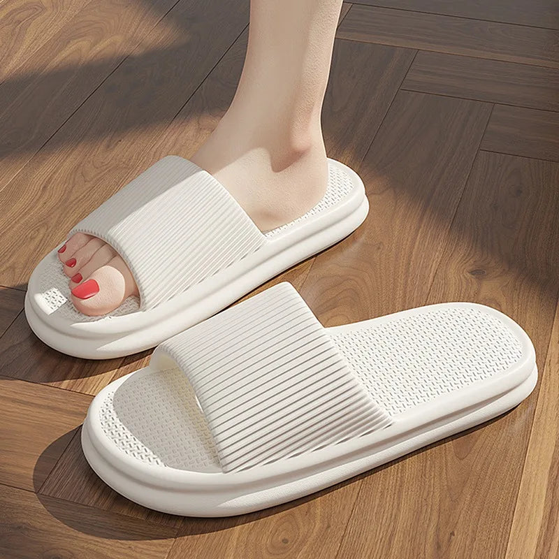2025 Summer Women's Solid Color Casual Simple Slipper, EVA Material, Comfortable Indoor/Outdoor Dual-use, Anti-Slip Design.