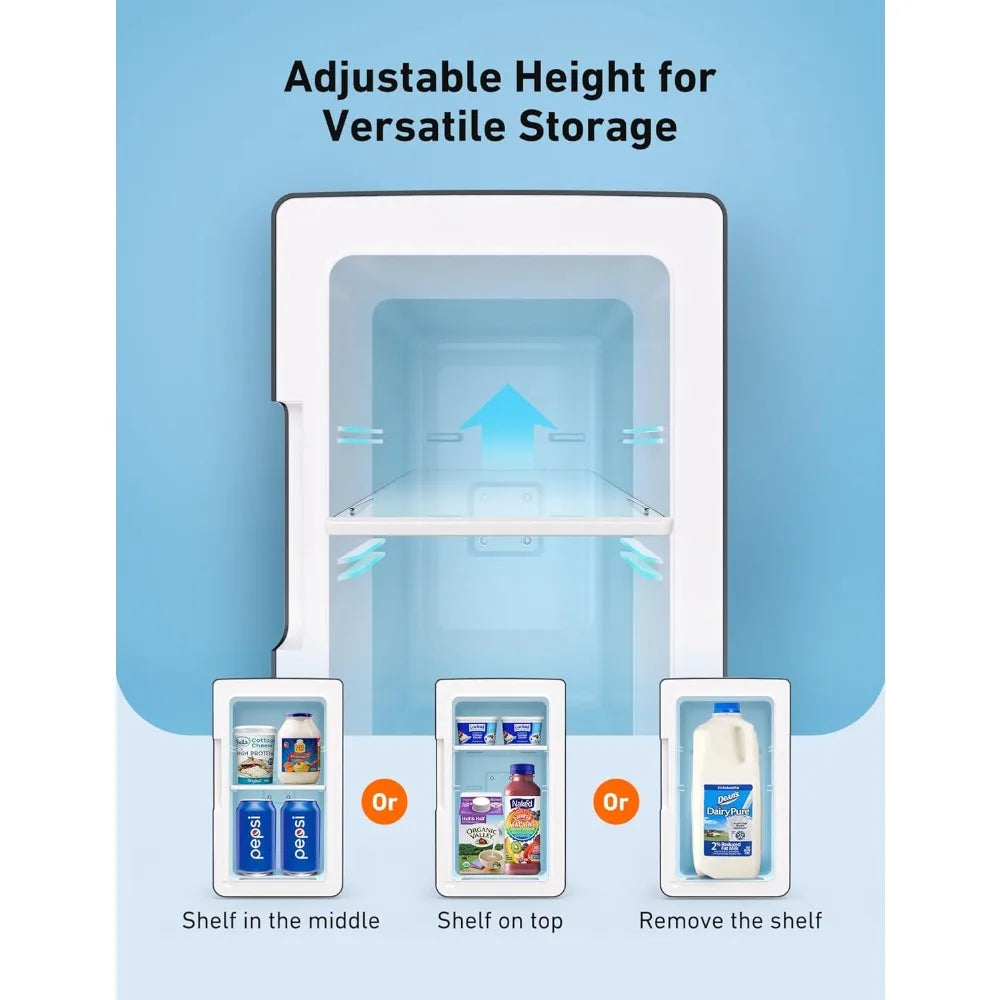 Mini Fridge 2.0 Gen, 6 Liter/8 Cans Makeup Skincare Fridge 110V AC/ 12V DC Portable Thermoelectric Cooler and Warmer Little Tin