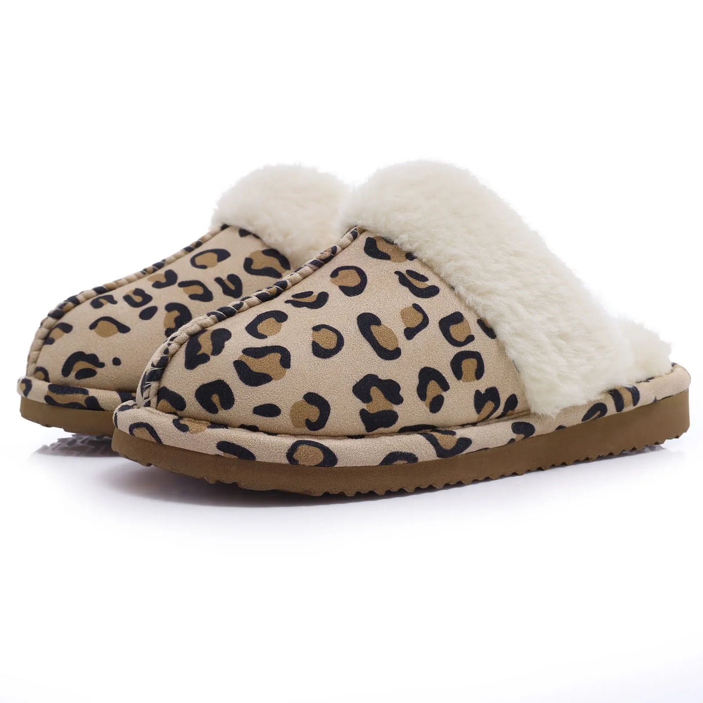 Kidmi Winter Women Fuzzy Slippers Classic Brand Fluffy House Shoes Indoor Warm Suede Cozy Slippers Casual Non-slip Cotton Shoes