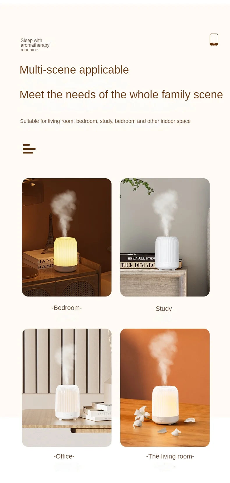 Home Essential oil Aromatherapy Machine Automatic Perfume Machine Bedroom Diffuser With Night Light Humidifier