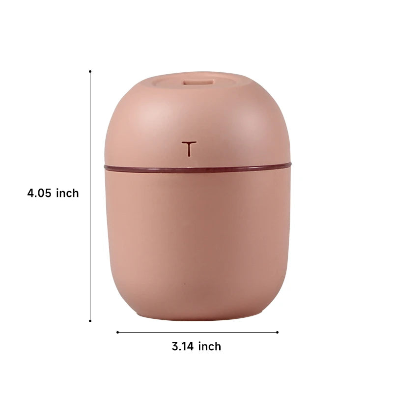 USB Aroma Diffuser 220ml Mini Essential Oil Diffuser Portable Mute Ultrasonic Air Humidifier Vehicle Humidifier with LED Lights