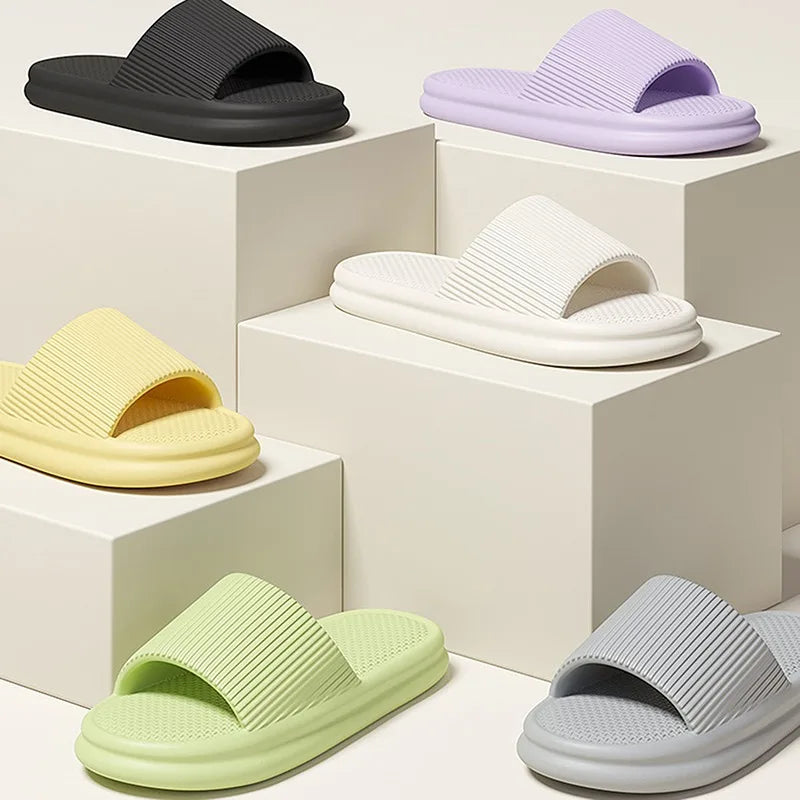 2025 Summer Women's Solid Color Casual Simple Slipper, EVA Material, Comfortable Indoor/Outdoor Dual-use, Anti-Slip Design.