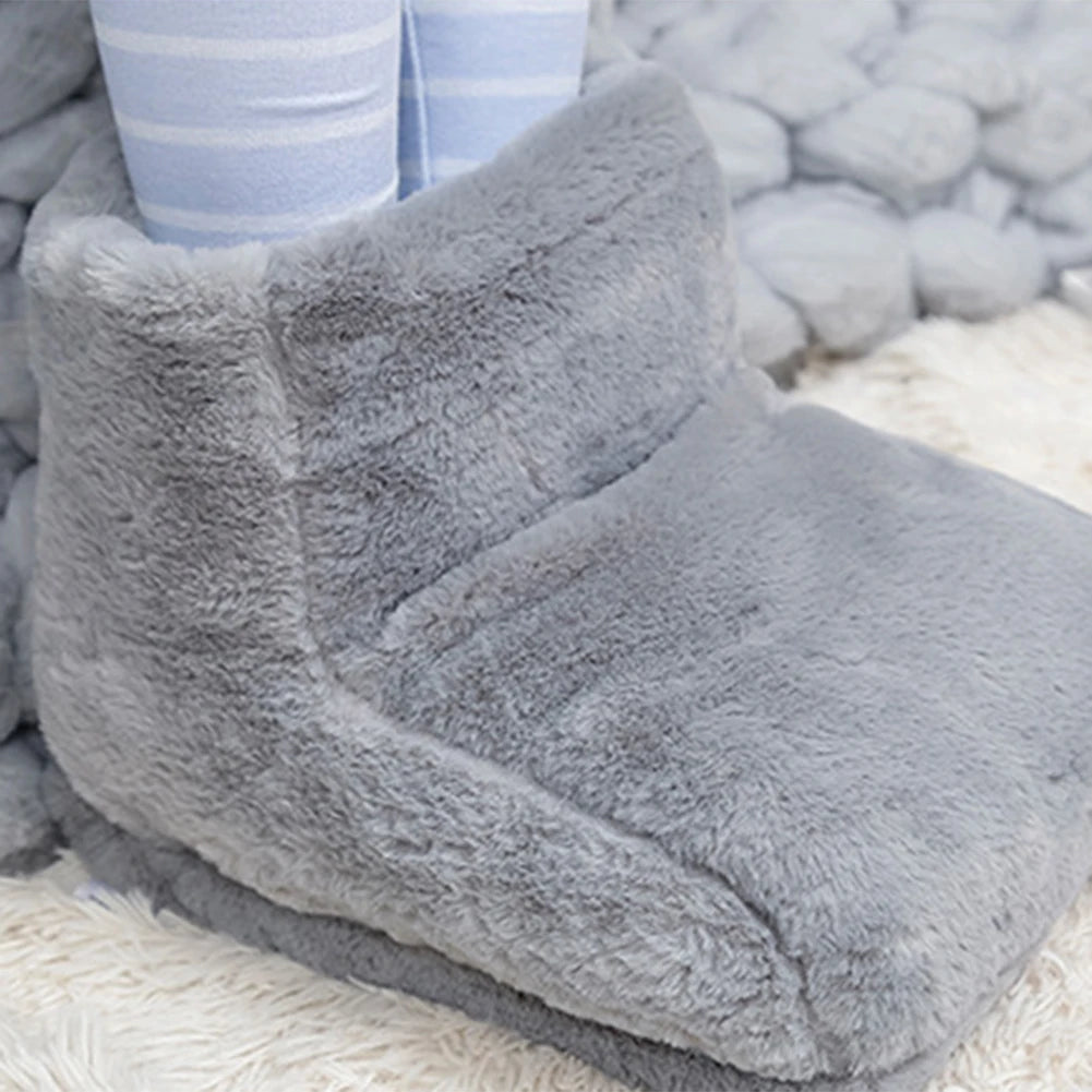 Electric Foot Warmer Foot Heating Pad USB Charging Household Foot Heater Washable Double Feet Slippers for Home Bedroom Sleeping
