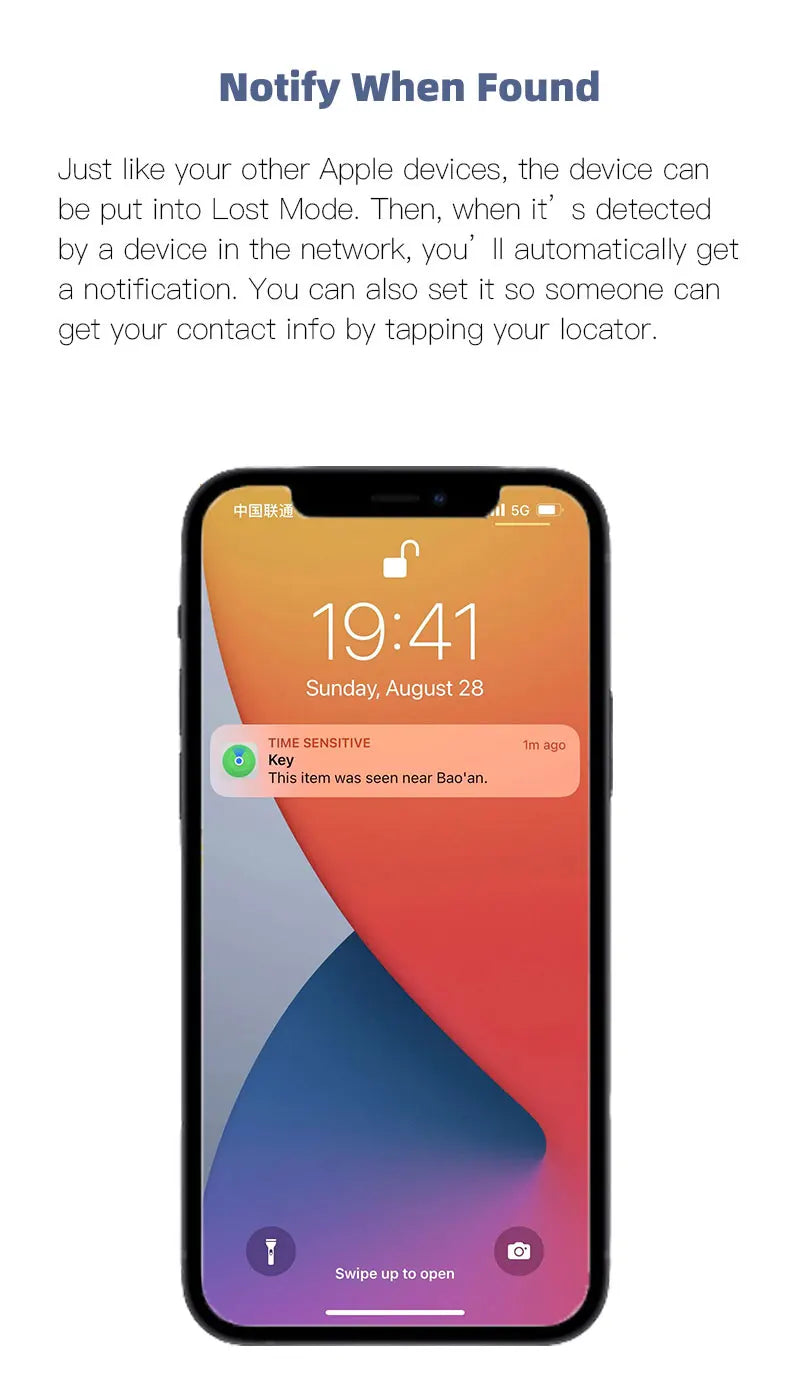 F2 Smart Airtag GPS Positioning Anti-Lost Device For iPhone iPad iOS Find My App Bluetooth Tracker Keys/Pets/Kids Locator Finder