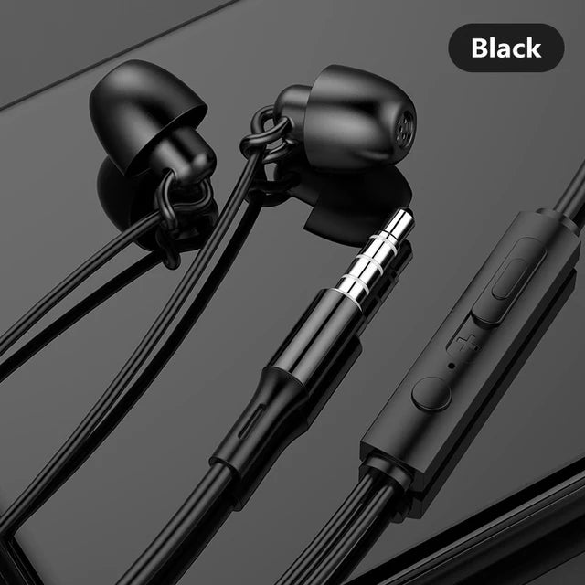 3.5mm Noise-cancelling Sleep Headphones With Mic HiFi Soft Silicone Soundproof Sleep On The Side Without Pressure Plug For Phone