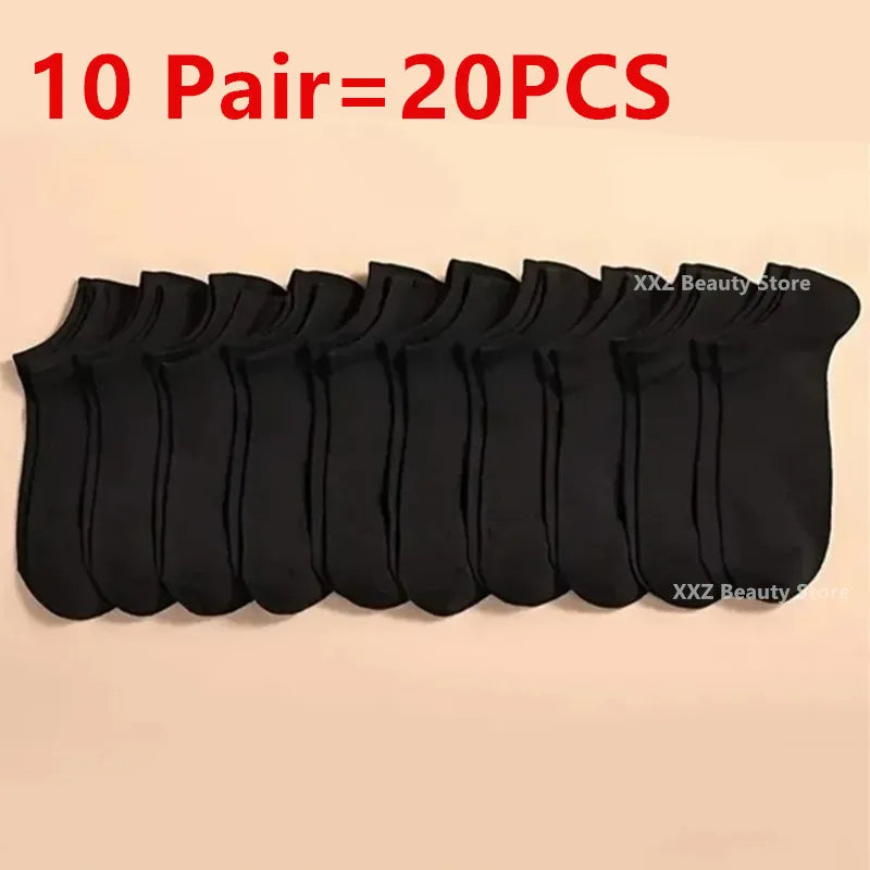 50/100 Pairs Solid Color Breathable Sock Women Men Boat Socks Invisible Low Cut Non-slip Summer No-show Ankle Socks Wholesale
