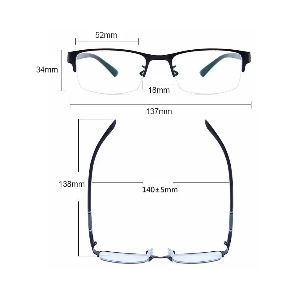 Half Frame Blue Light Blocking Glasses Flat Glasses Fashion Women Men Comfortable Transparent Glasses Anti Radiation Glasses