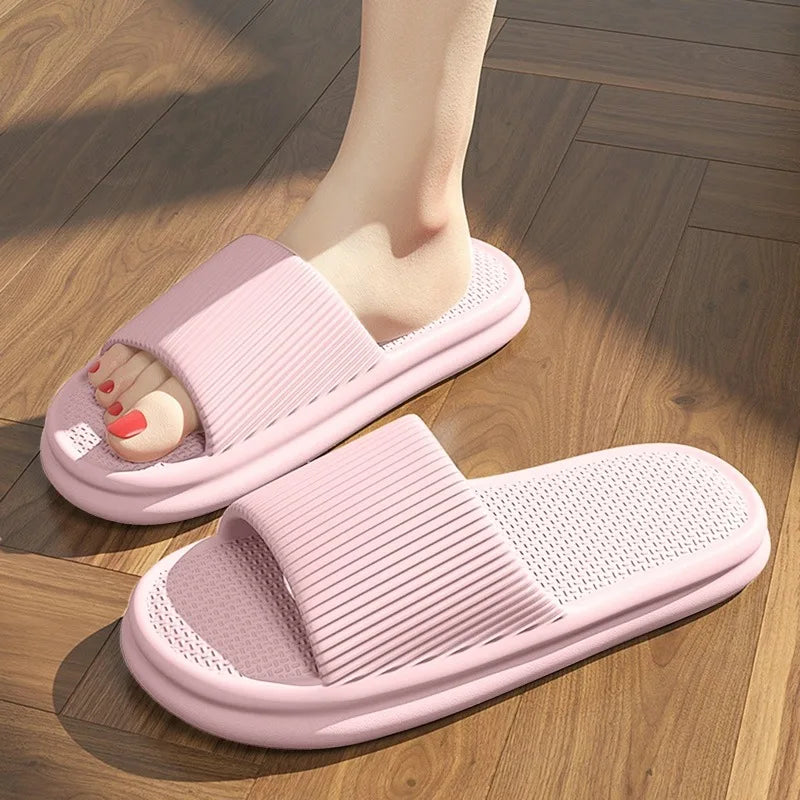 2025 Summer Women's Solid Color Casual Simple Slipper, EVA Material, Comfortable Indoor/Outdoor Dual-use, Anti-Slip Design.