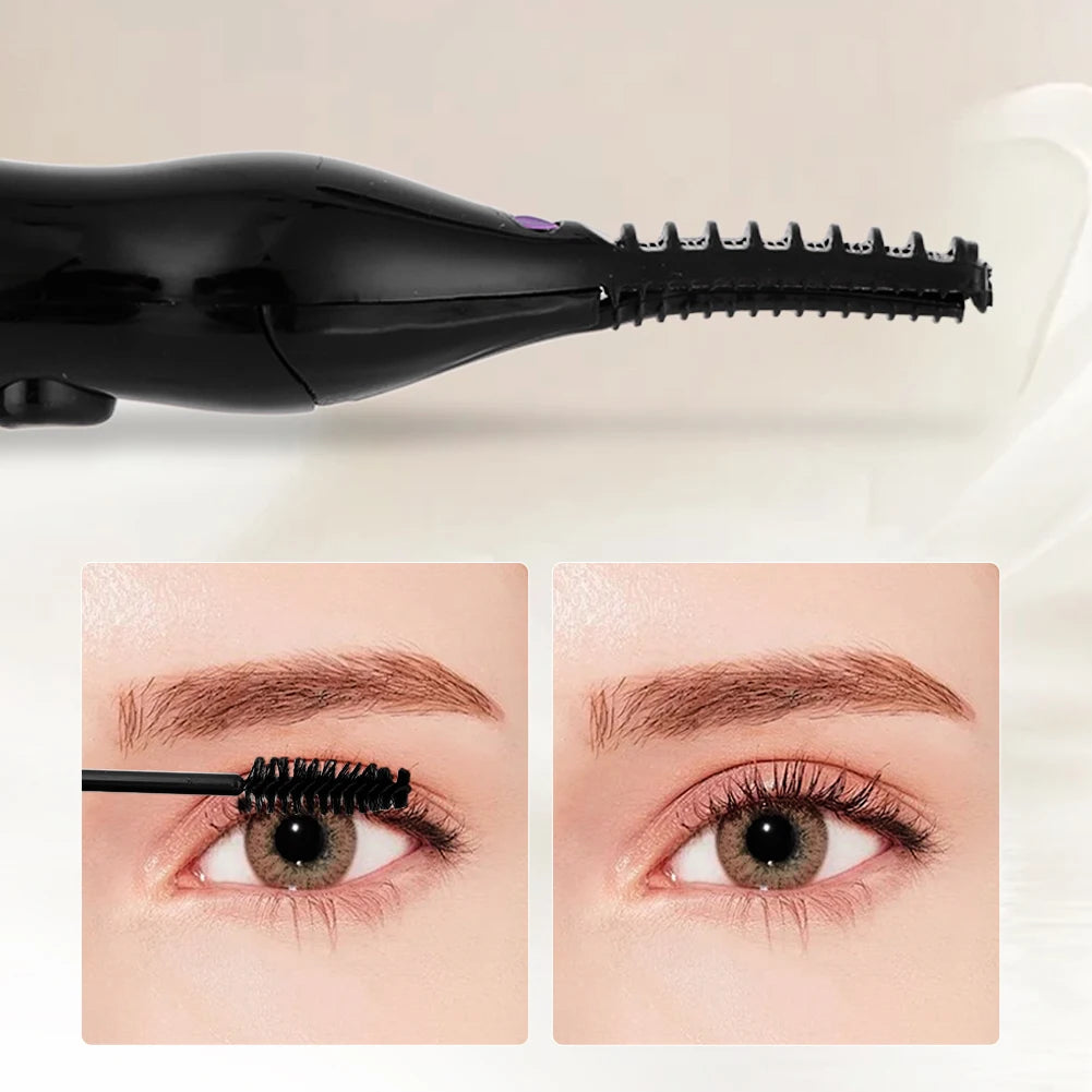 Heated Eyelash Curler USB Rechargeable Quick Heating Natural Curl Eyelash Curler Long Lasting for Quick Natural Curling