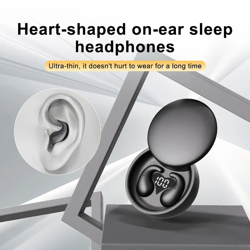 SK28 Ultra-thin Sleeping Headphones 5.4 Wireless Bluetooth Headset Invisible Earbuds Hidden In Ear Sports Earphones Waterproof