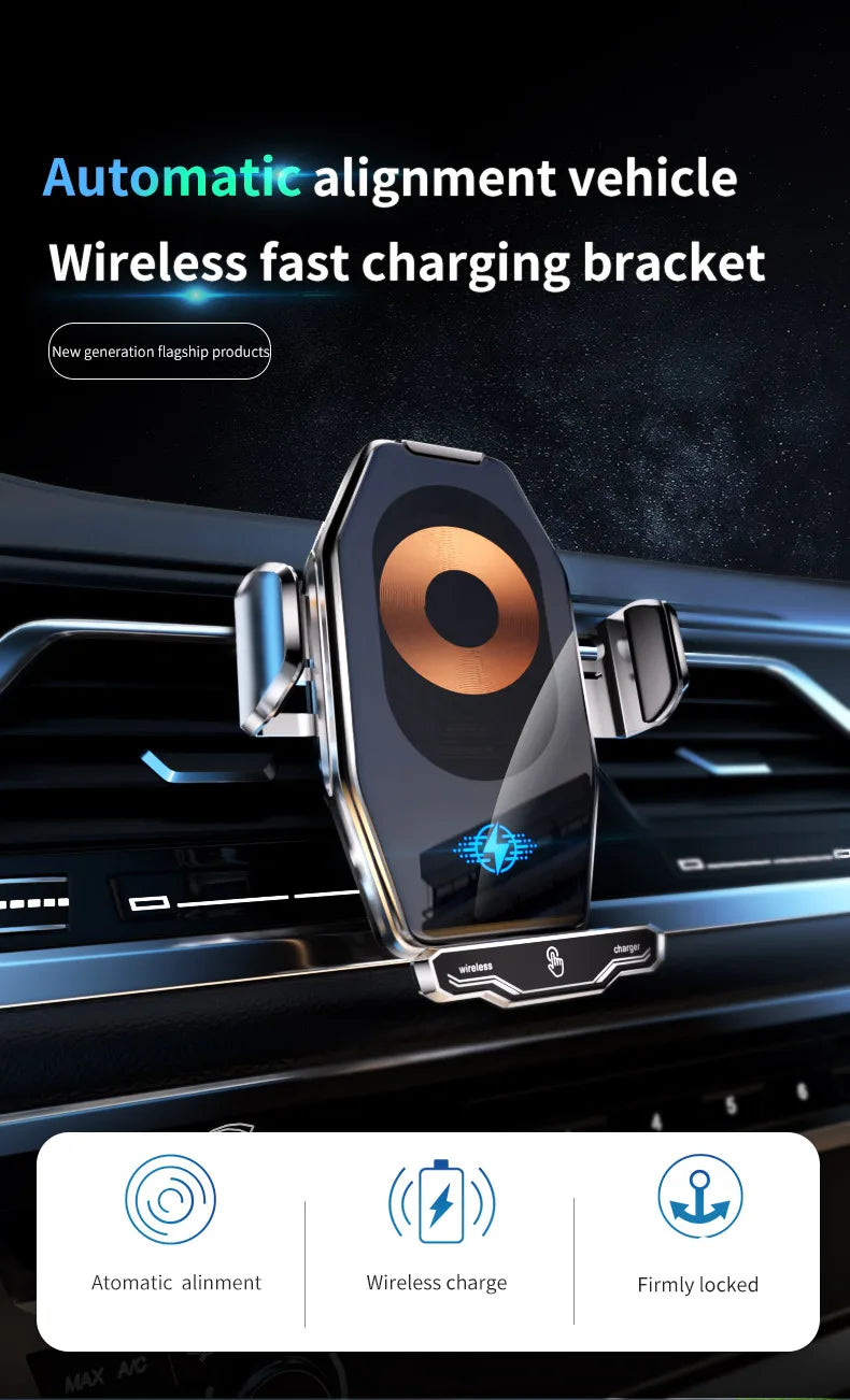 15W Car Wireless Charger Stand for iPhone 16 15 14 13 12 Pro Max Samsung 3 in 1 Magnetic Adapters Phone Fast Charging Chargers