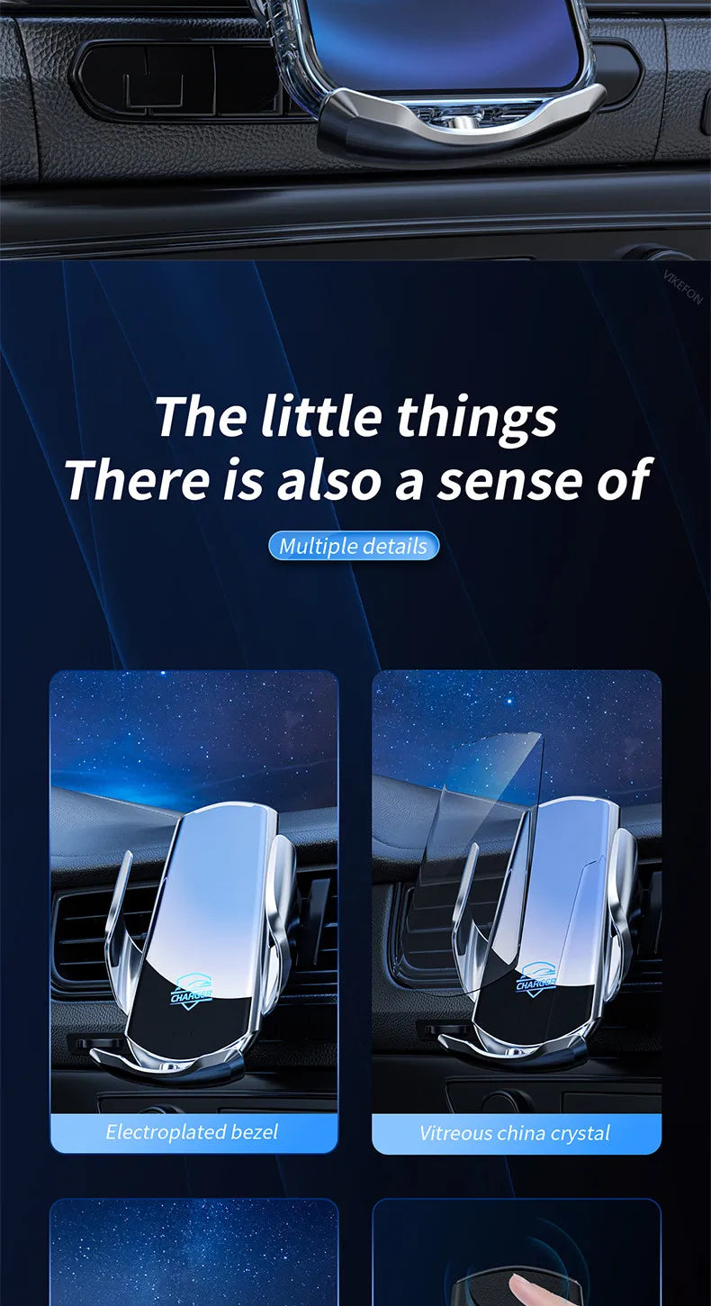 15W Car Wireless Charger Stand for iPhone 16 15 14 13 12 Pro Max Samsung 3 in 1 Magnetic Adapters Phone Fast Charging Chargers