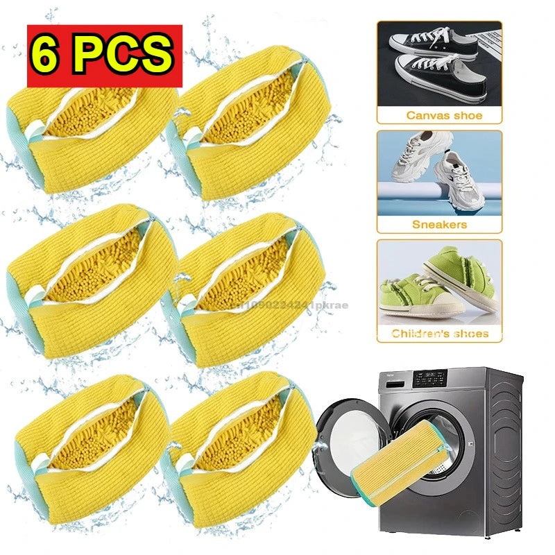Reusable simulates hand washing Shoe Bags laundry washing machine shoe cleaner mesh laundry for travel mesh wash bags kit