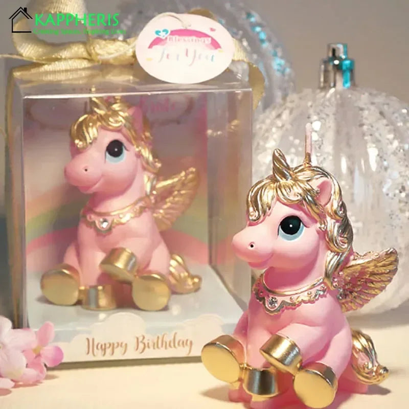 Little Unicorn Zodiac Candle Animal Children's Birthday Candle for Cake Decoration Unicorn Candle for Birthday Boys Kids Soy Wax