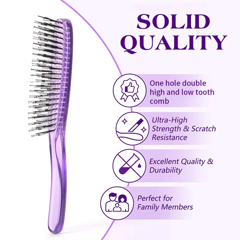 Japanese Premium Head Massager Scalp Brush Hair Massager Shampoo Brush Wet Plastic Detangling Brush Hair Cleaning Comb Rose Gold