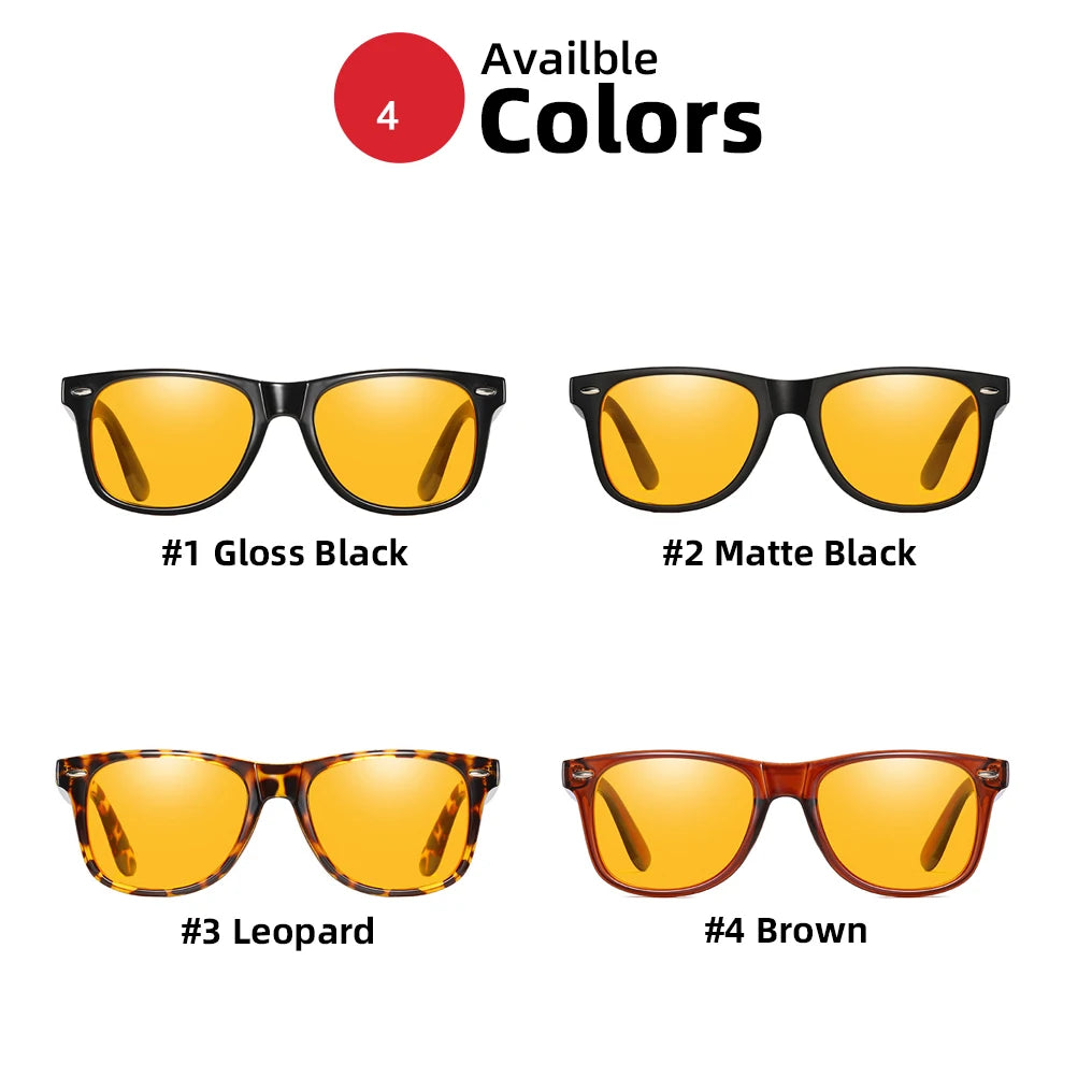 VIVIBEE Night Vision Blue Light Blocking Glasses Men Square Computer Eye Protection Eyeglasses Gaming Women Orange Eyewear