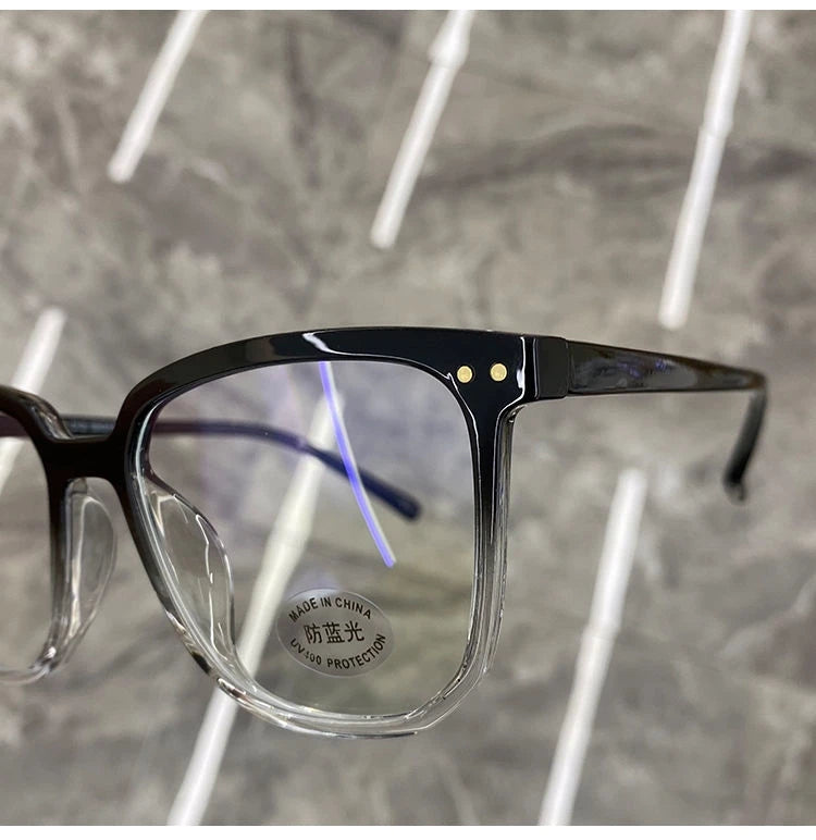 Light Frame Anti Blue Glasses Transparent Black Optical Glasses Women Men Square Eyewear Blocking eyeglasse Spectacle Eyeglasses