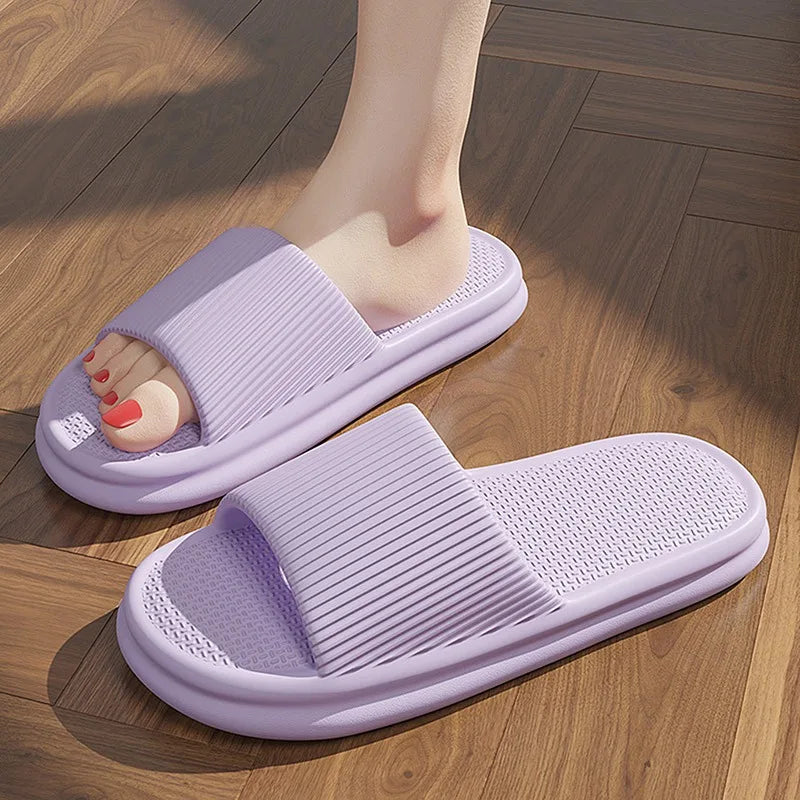 2025 Summer Women's Solid Color Casual Simple Slipper, EVA Material, Comfortable Indoor/Outdoor Dual-use, Anti-Slip Design.