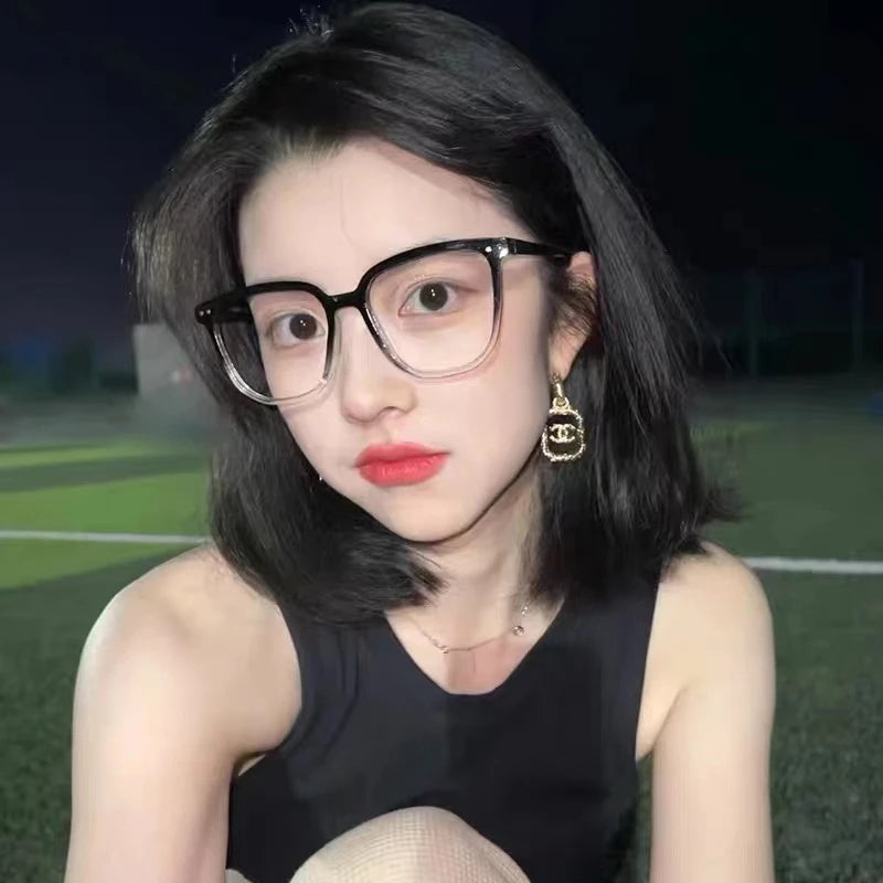 Light Frame Anti Blue Glasses Transparent Black Optical Glasses Women Men Square Eyewear Blocking eyeglasse Spectacle Eyeglasses