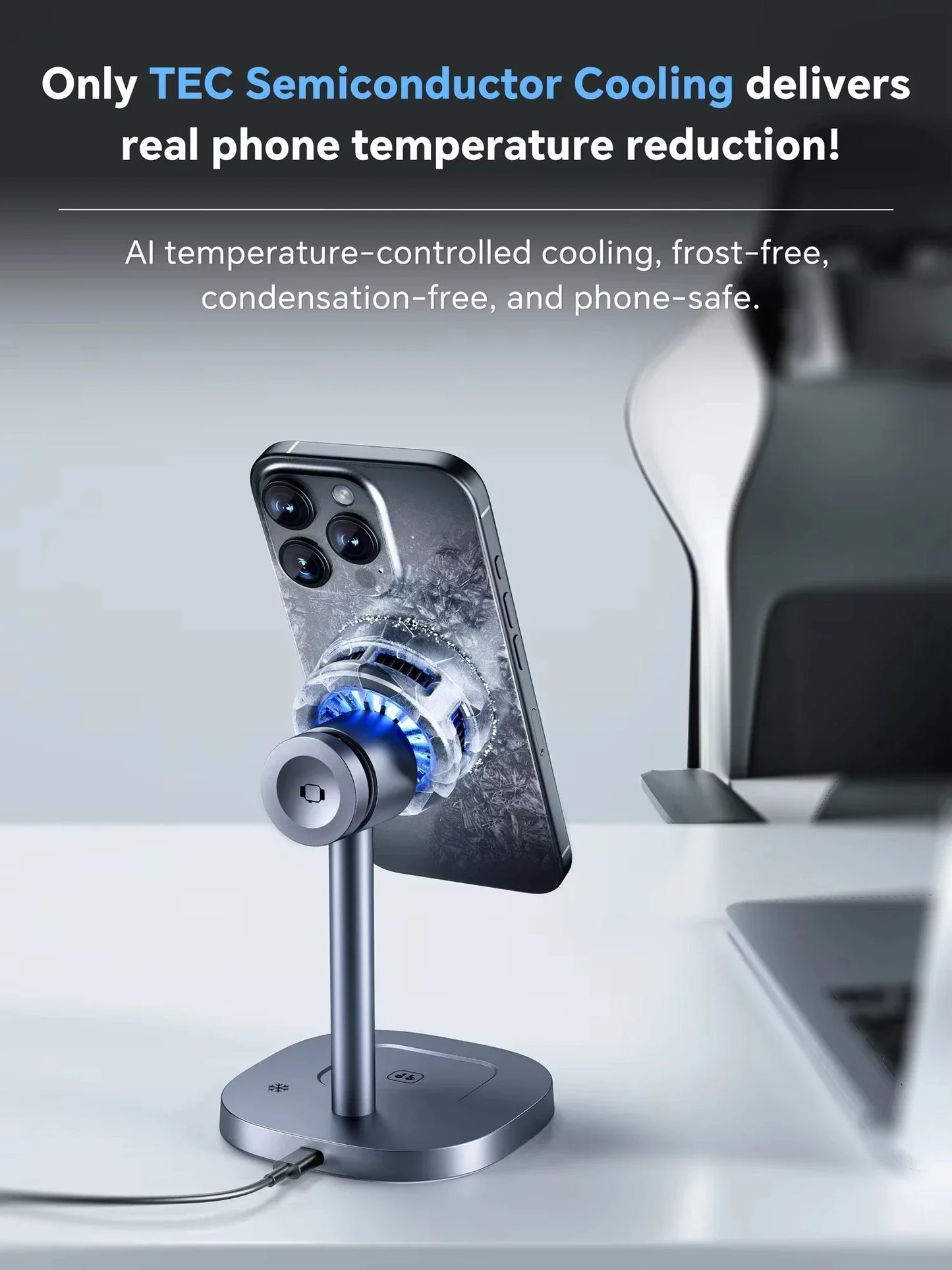 TEC Cooling Qi2 3 in 1 Magnetic Wireless Charger Stand 15W Fast Charging for Iphone 16 15 14pro Max, Airpods,iwatch Series