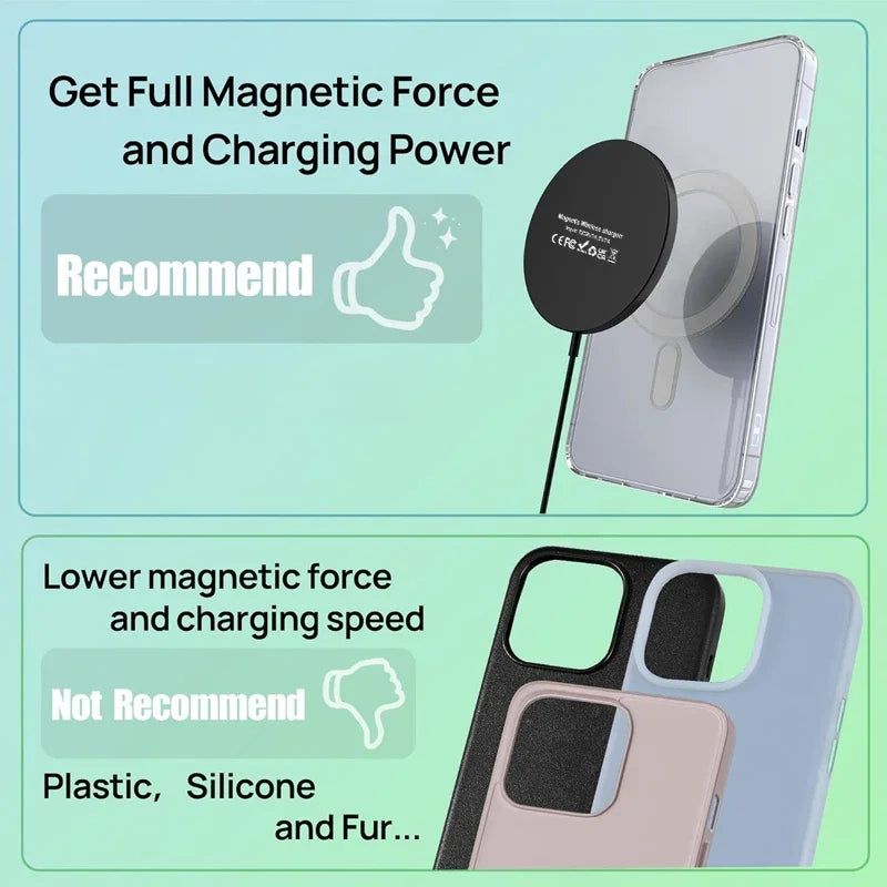 PD 30W Magnetic Wireless Charger Pad For Macsafe iPhone 16 15 14 13 12 Pro Max X XS XR 8 Plus USB C Fast Charging Dock Station