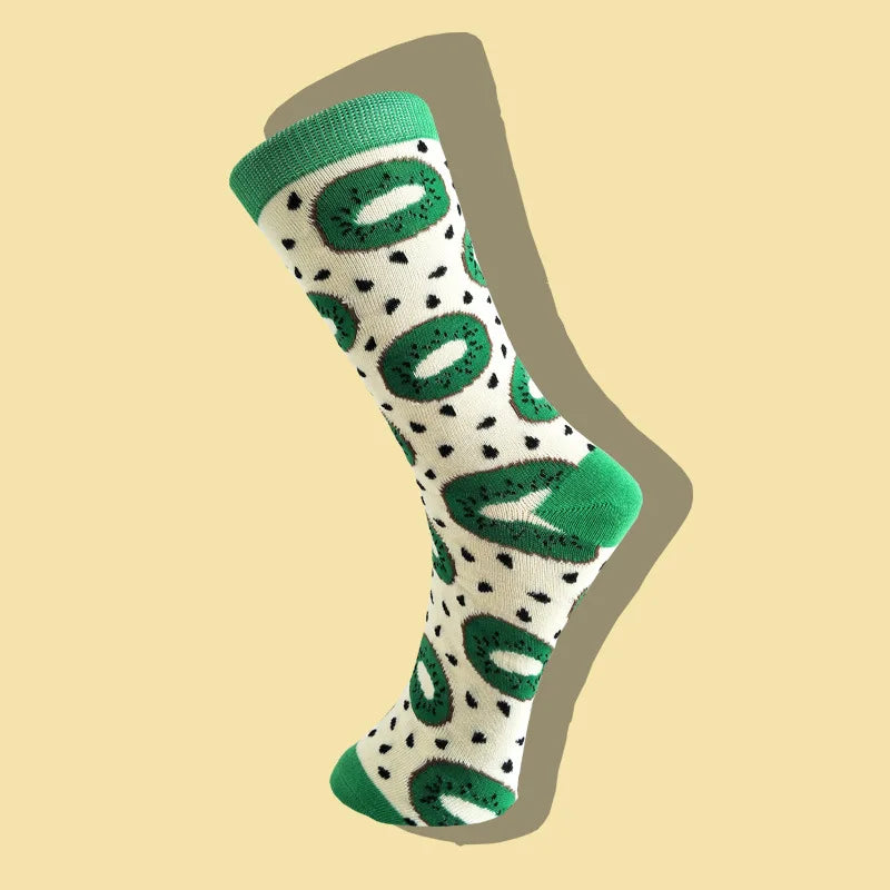 58 Style Food Theme Men Cartoon Socks Cotton Fruit Banana beer coffee bean doughnut sandwich hamburger sushi ice crea Long Socks