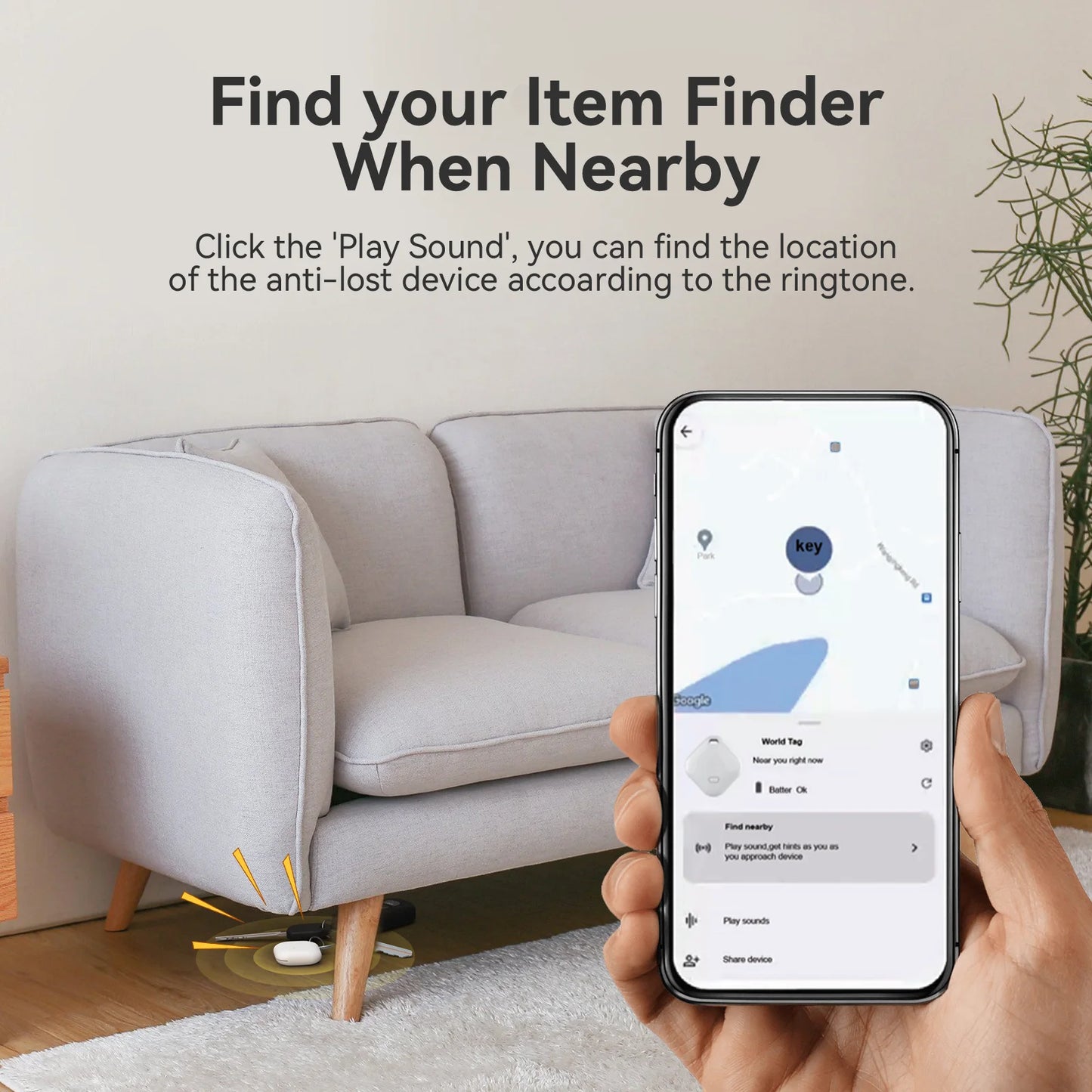 Smart Tracker Tag for Android device Google Find Hub App air tag Key Finder pet/bag tracker Google Certified Bluetooth Finder