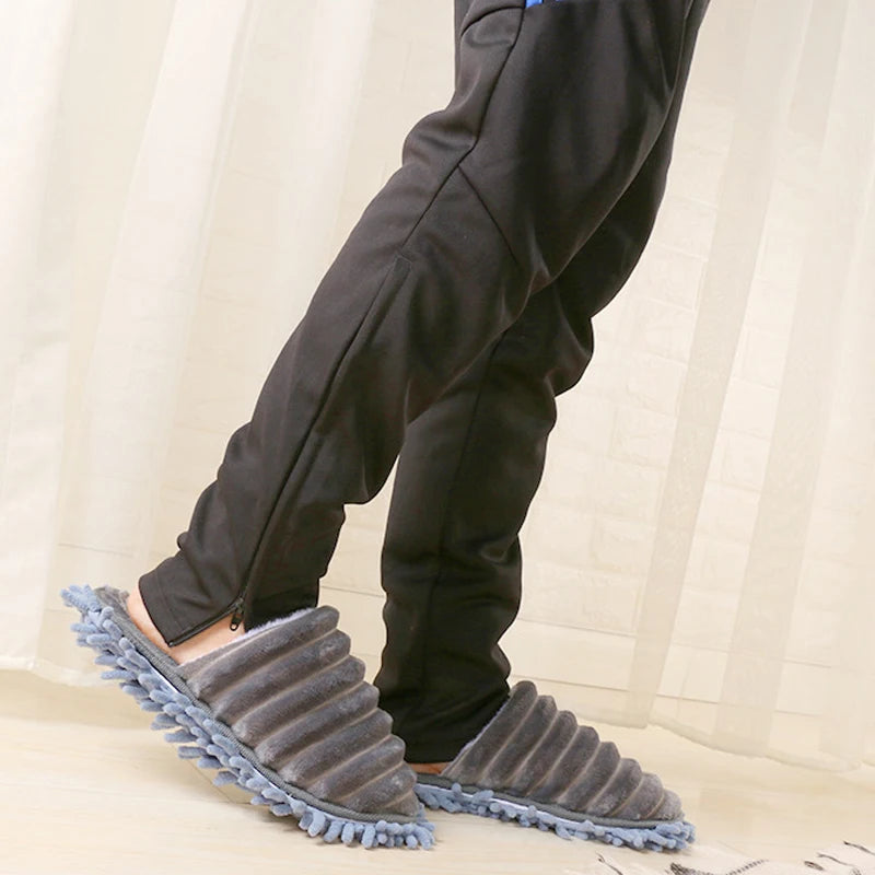 Multifunction Floor Dust Cleaning Slippers Shoes Lazy Mopping Shoes Mop Caps House Home Clean Cover Wipe Shoes Cleaning Tools
