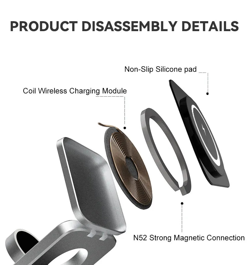 30W 3 In 1 Magnetic Wireless Charger Stand Pad for iPone 15 14 13 12 Pro Max Airpods Pro iWatch 8 7 6 Fast Charging Dock Station