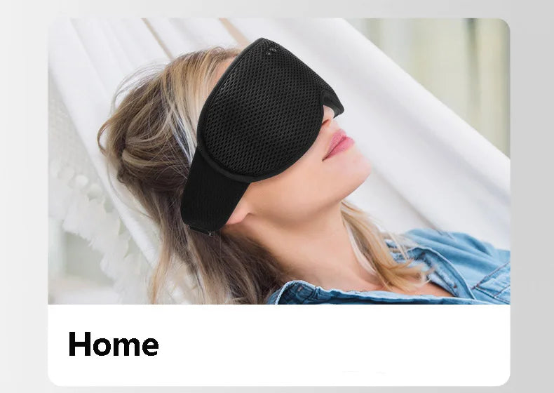 3D Wireless Sleeping Headphones Blindfold Soft Washable Bluetooth5.4 Music Headset Eyemask Handsfree Call Earphones Adjustable