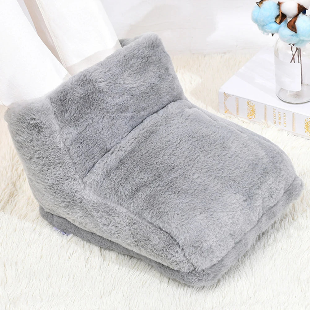 Electric Foot Warmer Foot Heating Pad USB Charging Household Foot Heater Washable Double Feet Slippers for Home Bedroom Sleeping