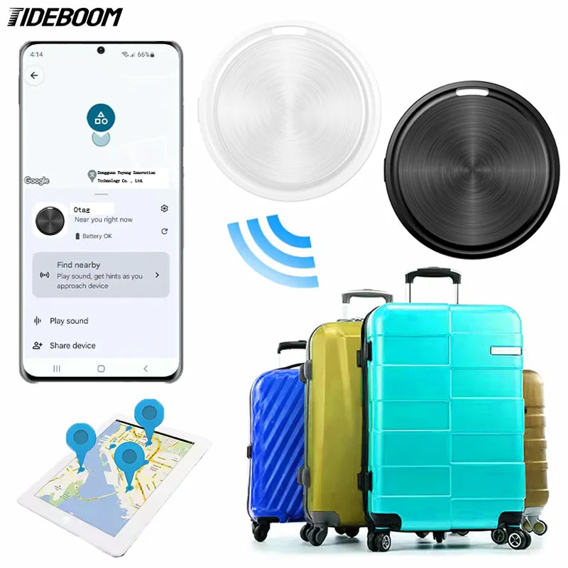Bluetooth Car Mini GPS Tracker for Android Key Wallet Bags Finder With Google Find My Device App Keys Finder for Pet Locator