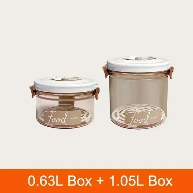 Vacuum Sealed Food Storage Box, Clear Fresh-Keeping Box, Capacity Food Dispenser, Transparent Container with Vacuum Pump