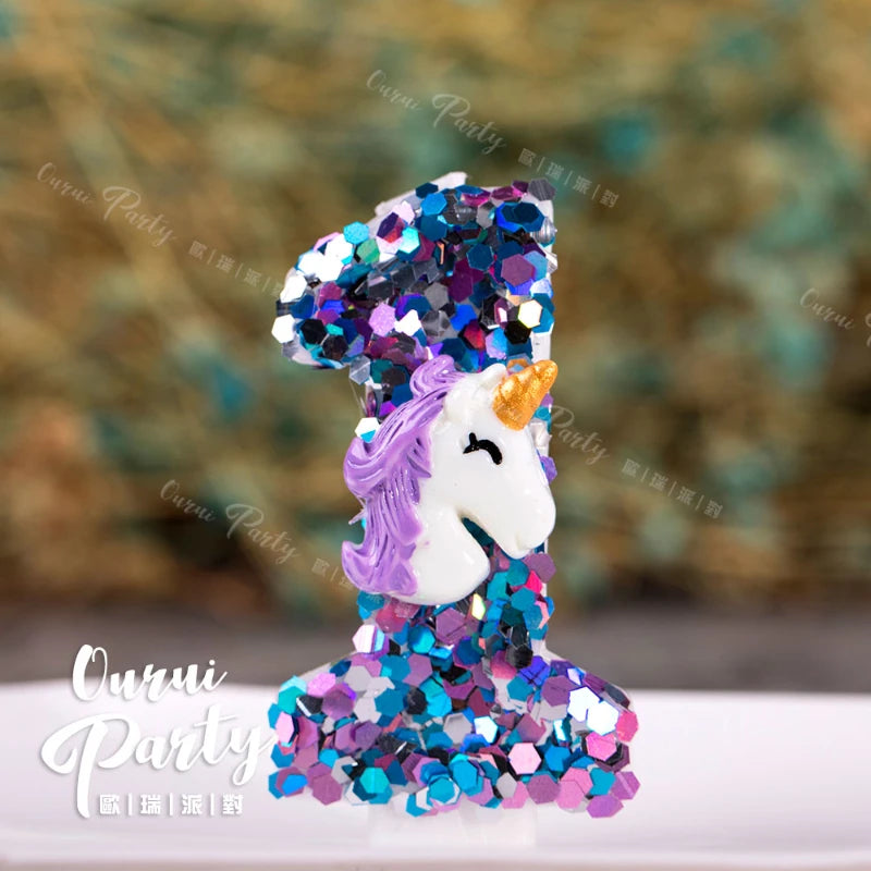 Little Unicorn Zodiac Candle Animal Children's Birthday Candle for Cake Decoration Unicorn Candle for Birthday Boys Kids Soy Wax