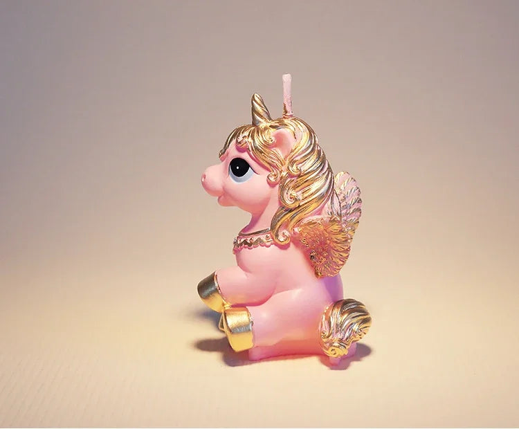 Little Unicorn Zodiac Candle Animal Children's Birthday Candle for Cake Decoration Unicorn Candle for Birthday Boys Kids Soy Wax
