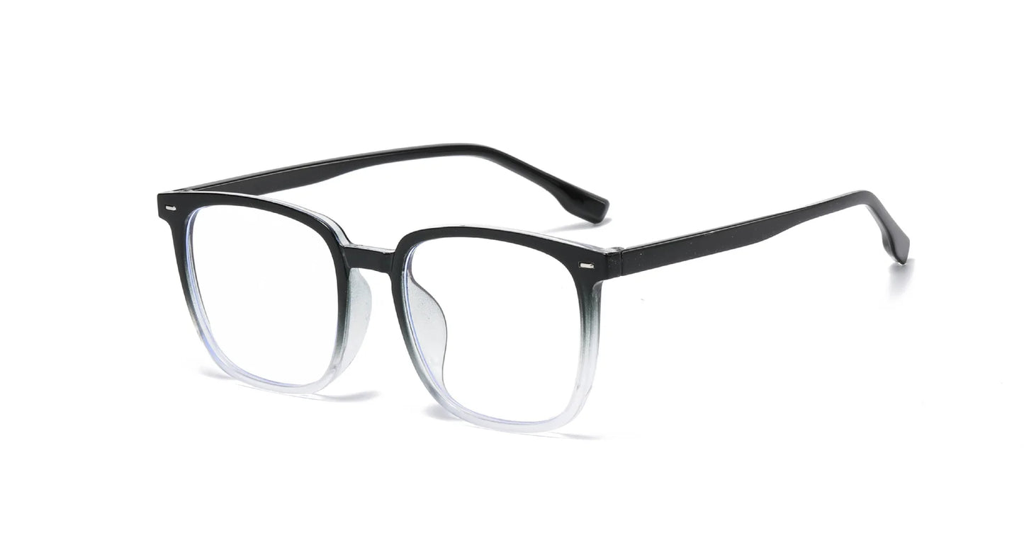 Black Computer Glasses Frame Women Men Anti Blue Light Square Rectangle Eyewear Blocking Glasses Optical Spectacle Eyeglass