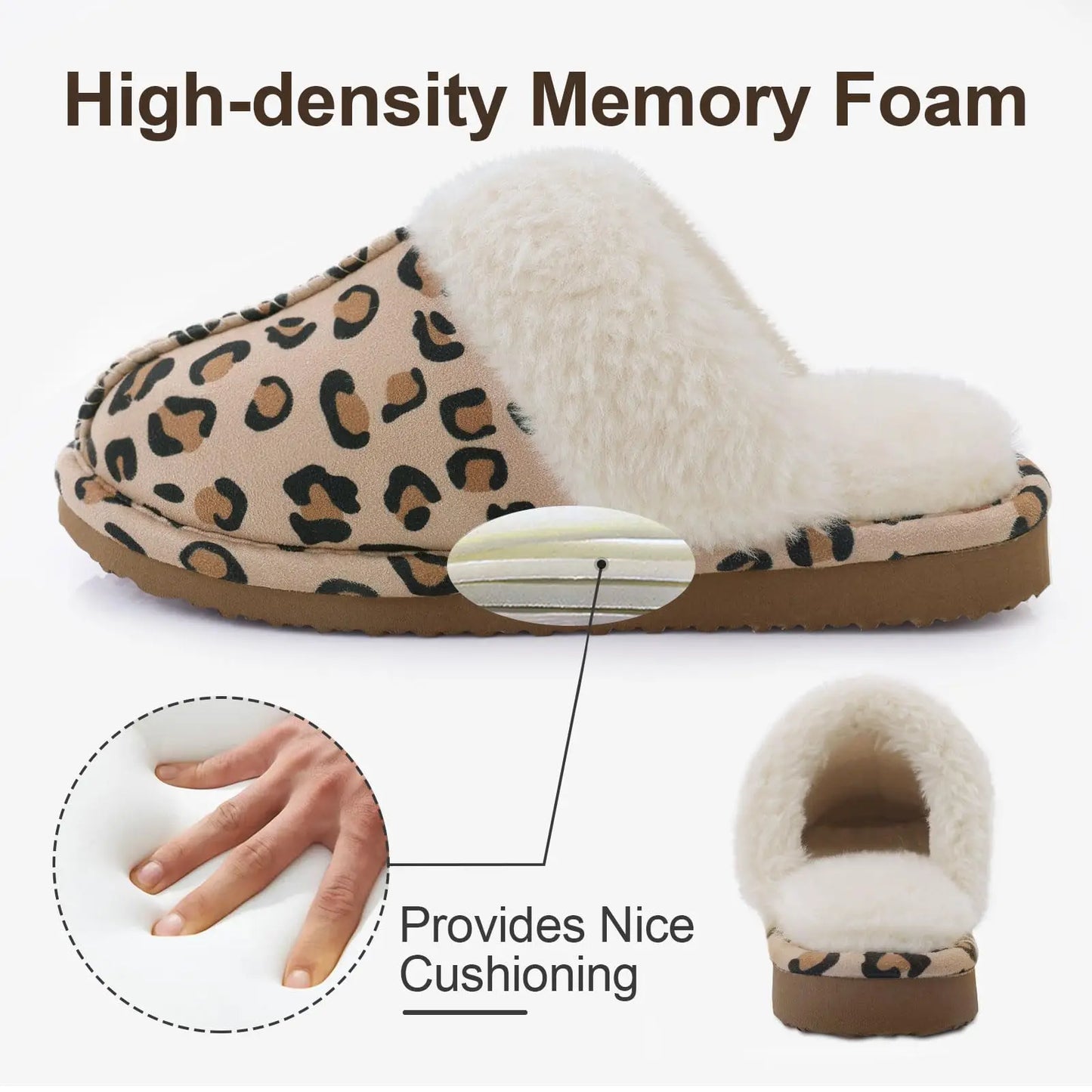 Kidmi Winter Women Fuzzy Slippers Classic Brand Fluffy House Shoes Indoor Warm Suede Cozy Slippers Casual Non-slip Cotton Shoes
