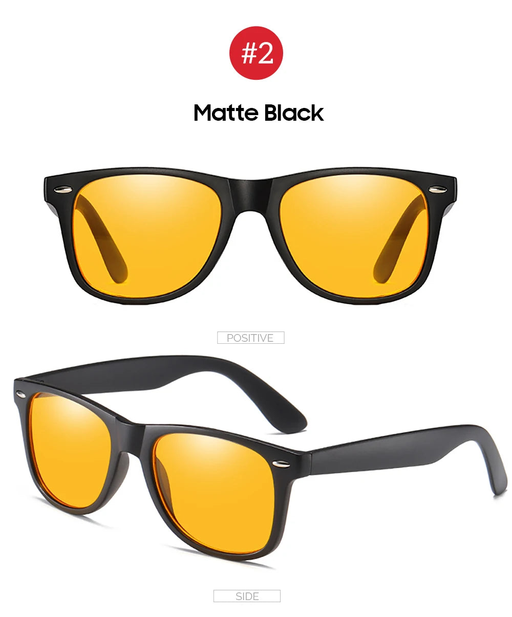 VIVIBEE Night Vision Blue Light Blocking Glasses Men Square Computer Eye Protection Eyeglasses Gaming Women Orange Eyewear