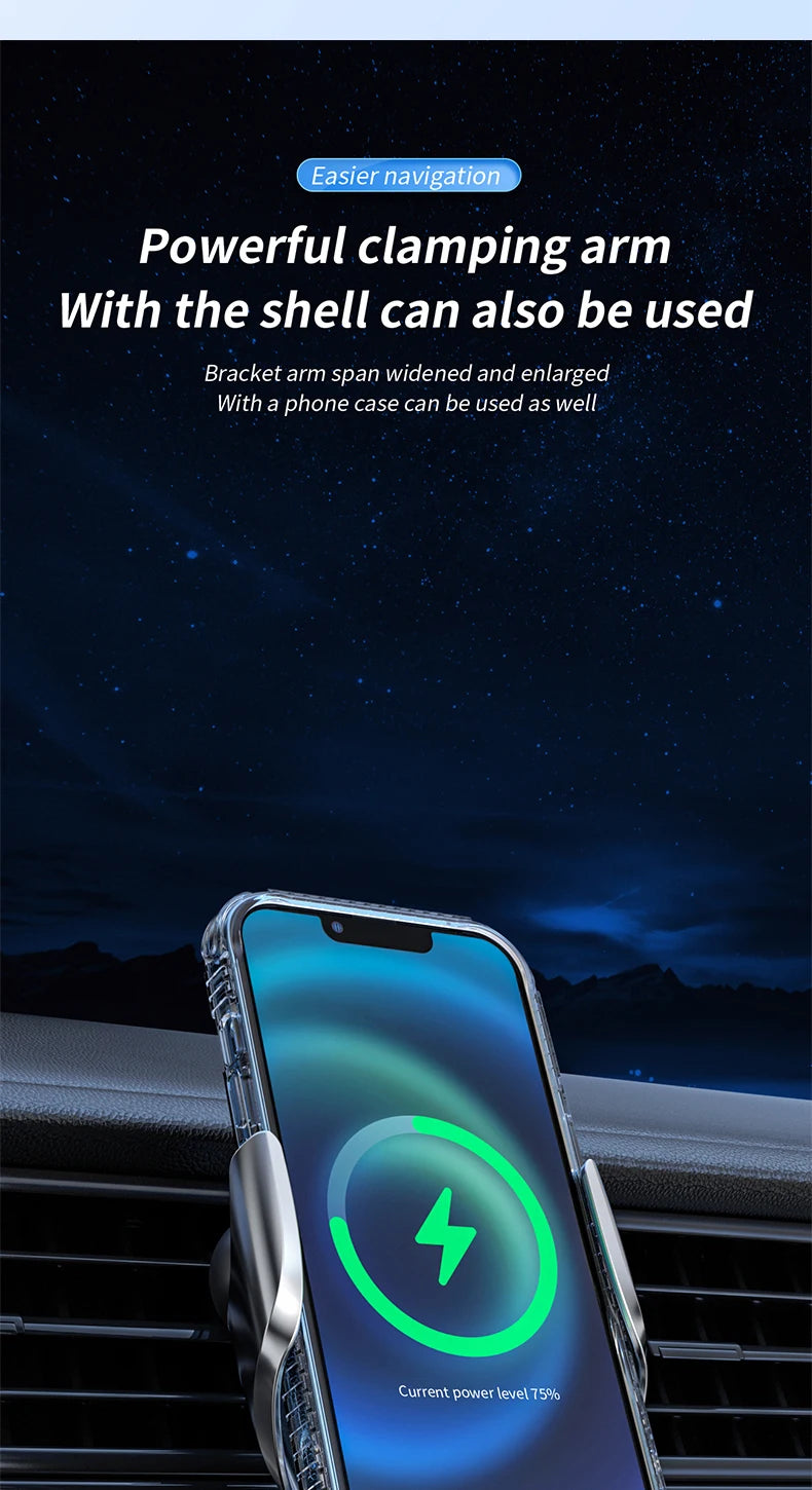 15W Car Wireless Charger Stand for iPhone 16 15 14 13 12 Pro Max Samsung 3 in 1 Magnetic Adapters Phone Fast Charging Chargers