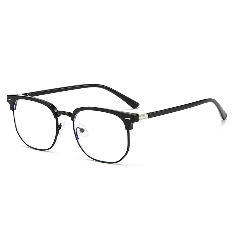 XJiea 2024 Photochromic Anti-blue Light Glasses Men Fashion Rectangle Semi Rimless Eyewear For Women Office Computer Goggle
