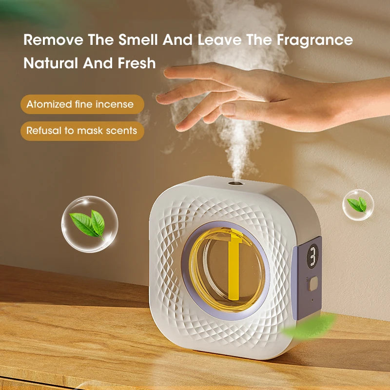 60 ㎡ Oil Aromatherapy Machine Air Purifying Diffuser Toilet Deodorization Fragrance Wall-mounted Humidifier Colorful Night Light