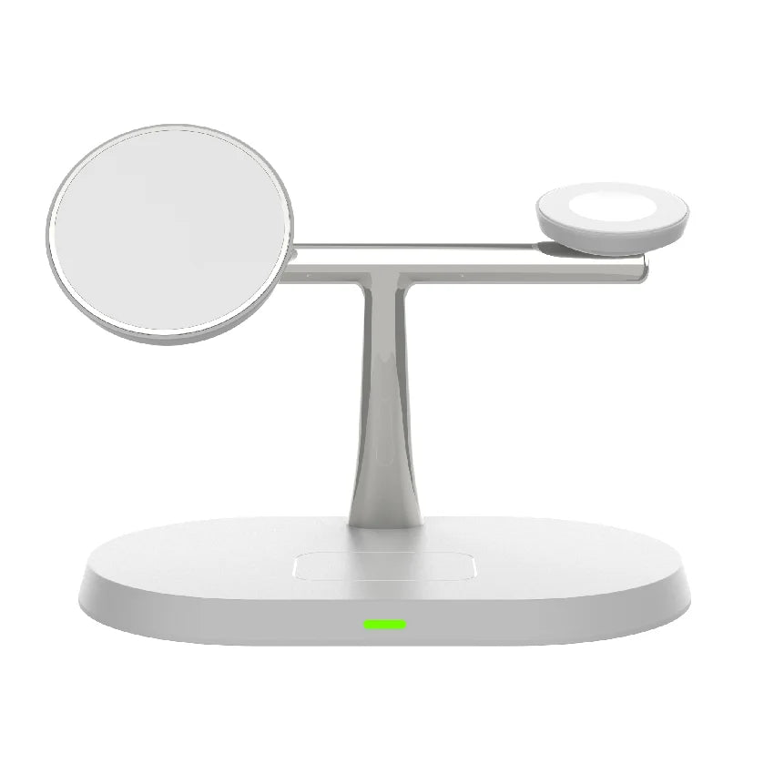 Magnetic Wireless Charger Stand for iPhone 15 14 13 12 Pro Max Apple Watch 9 8 7 Airpods Pro 3 In 1 Fast Phone Charging Sation