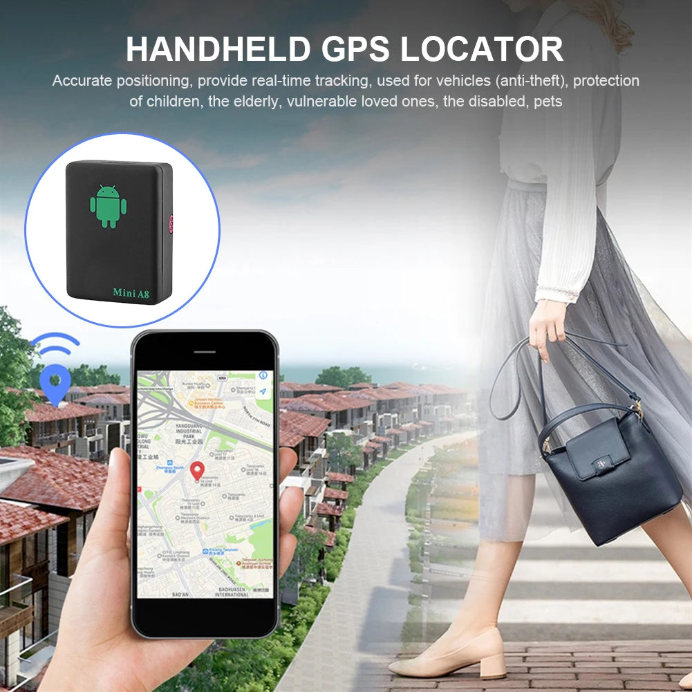 A8 Mini GPS Tracker Car Real Time Tracking Anti-Lost Key Wallet Tracking Finder Device GSM GPRS Online Free Website APP Accessor