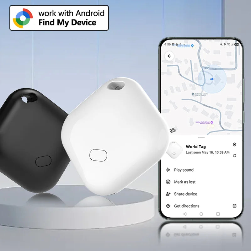 Smart Tracker Tag for Android device Google Find Hub App air tag Key Finder pet/bag tracker Google Certified Bluetooth Finder