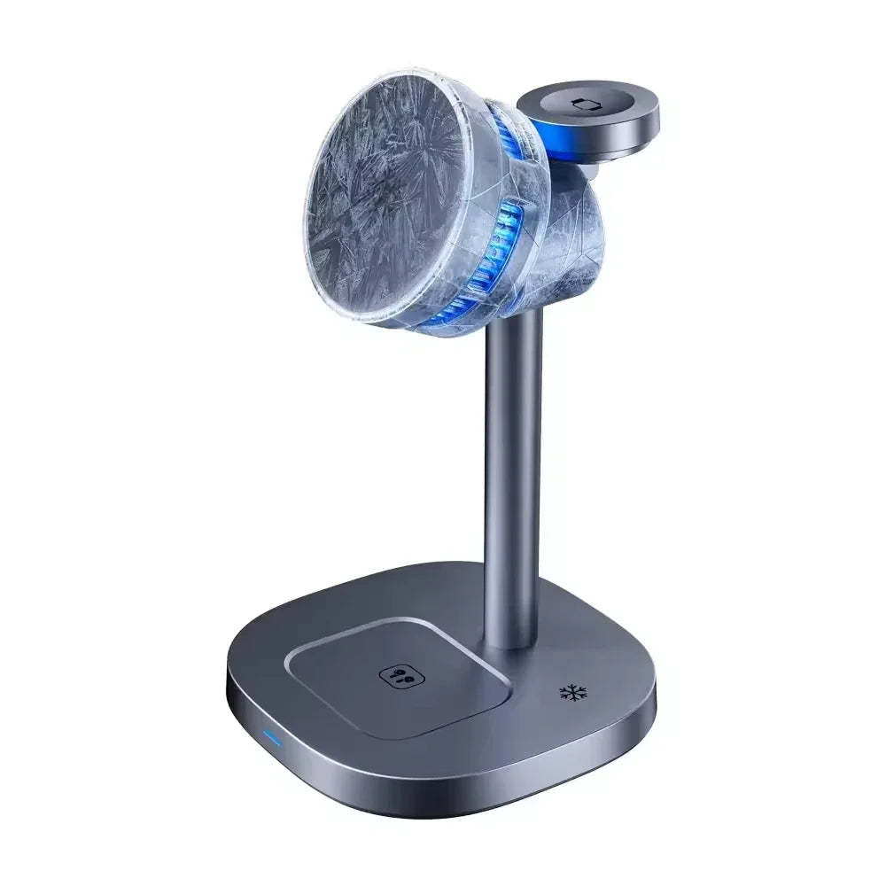 TEC Cooling Qi2 3 in 1 Magnetic Wireless Charger Stand 15W Fast Charging for Iphone 16 15 14pro Max, Airpods,iwatch Series