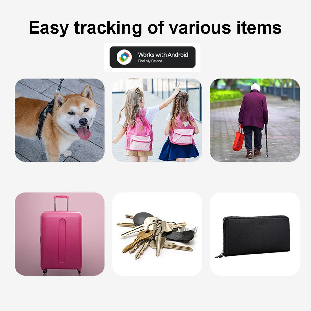 Bluetooth Car Mini GPS Tracker for Android Key Wallet Bags Finder With Google Find My Device App Keys Finder for Pet Locator