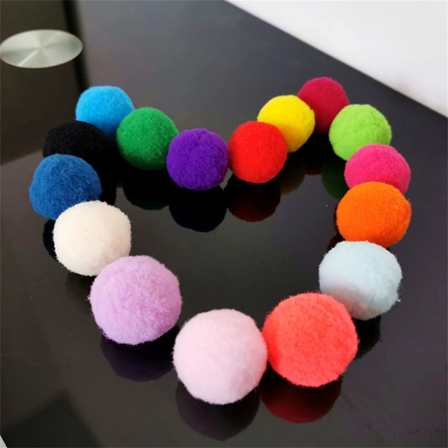 10/50/100Pcs Cats Polyester Plush Balls Interactive Play Training Toy Cat Toy Ball Creative Colorful Interactive Cat Chew Toys