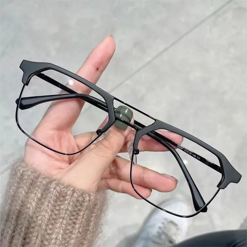 Luxury Brand Square Black Frame Myopia Glasses Anti-blue Light Women Men Near Sight Eyeglasses Unisex Goggles Diopters -0 To -6