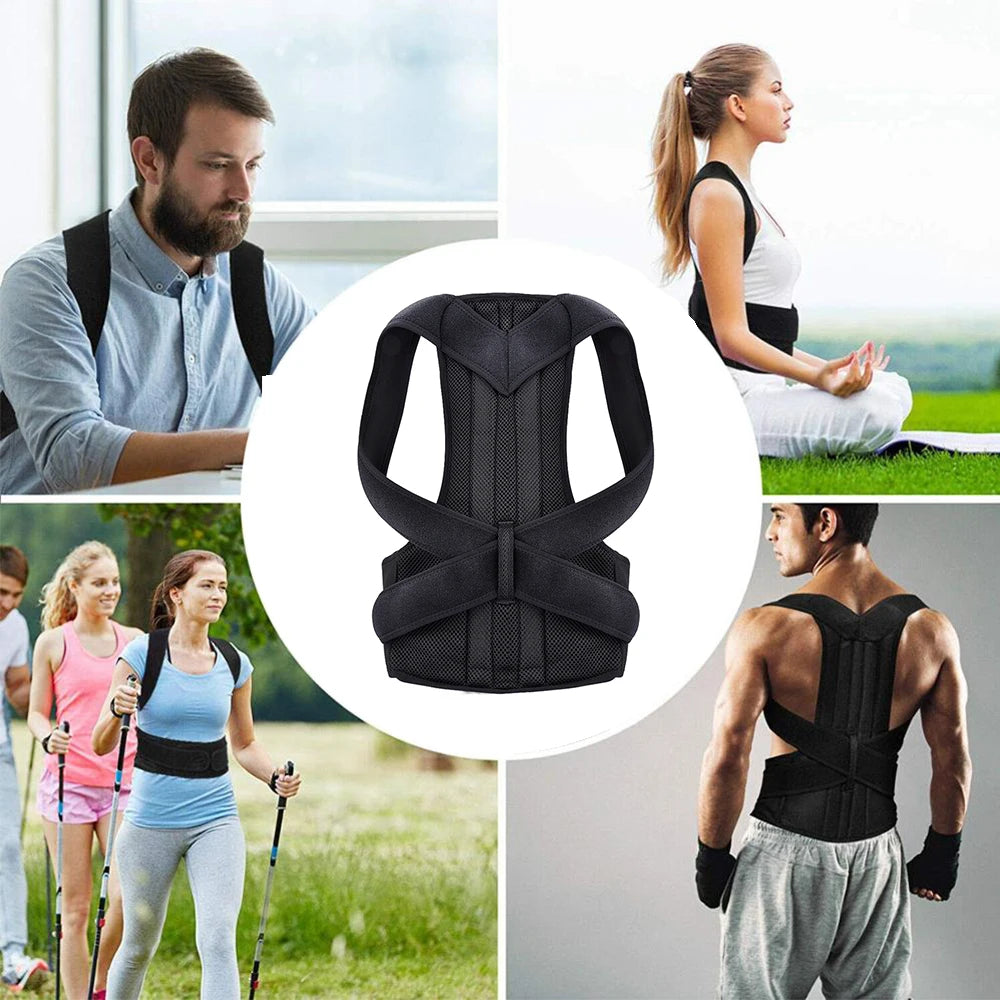 Adjustable Back Shoulder Posture Corrector Belt Clavicle Spine Support Reshape Your Body Upper and Lower Back Pain Relief Brace