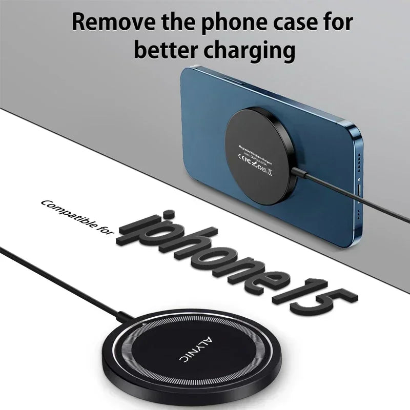 PD 30W Magnetic Wireless Charger Pad For Macsafe iPhone 16 15 14 13 12 Pro Max X XS XR 8 Plus USB C Fast Charging Dock Station